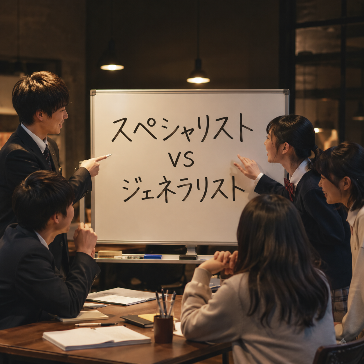 ホワイトボードを使った討論
